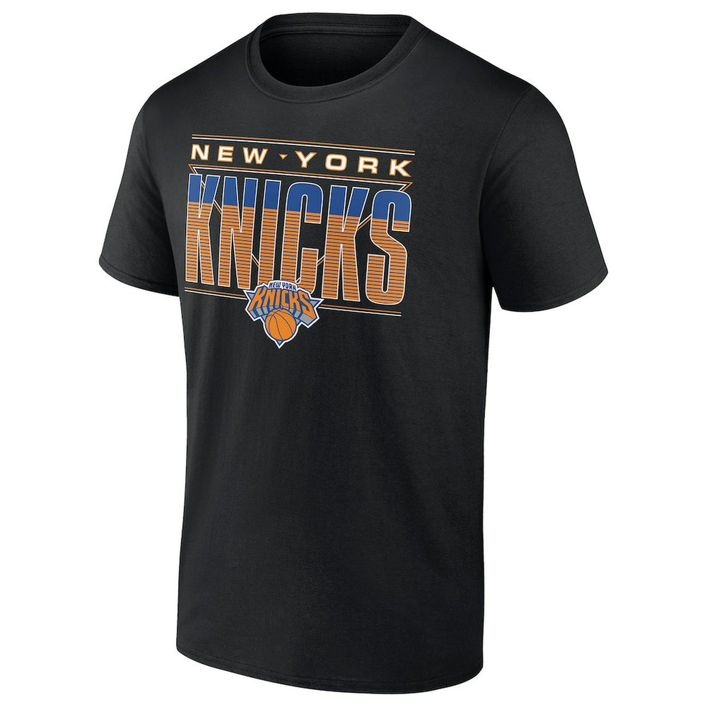 New York Knicks Striped T-Shirt - Black outlet