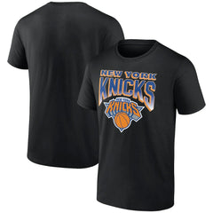 New York Knicks Block Front T-Shirt - Black on sale