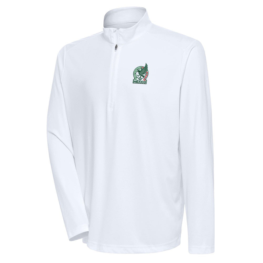 Mexico National Team Antigua Statement Quarter-Zip Pullover - White discount