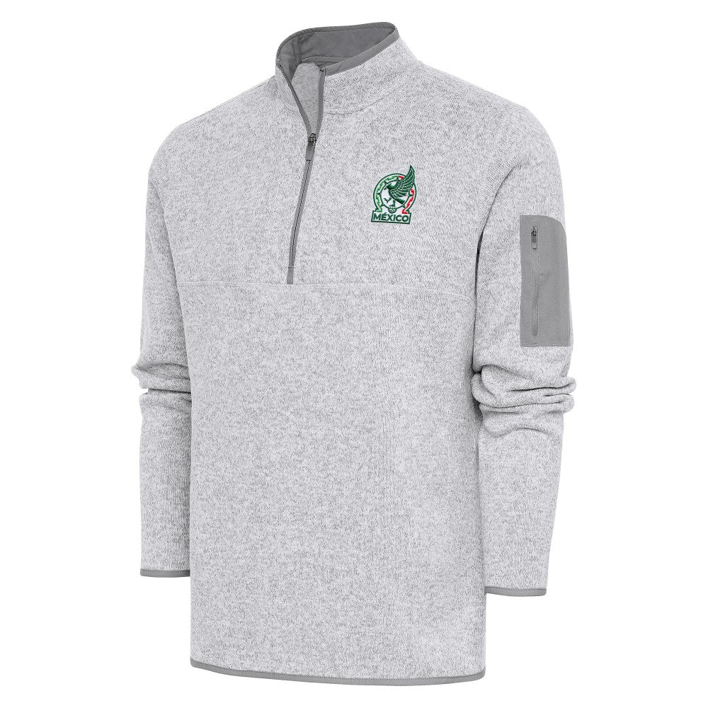 Mexico National Team Antigua Elevate Quarter-Zip Pullover - Heather Gray outlet