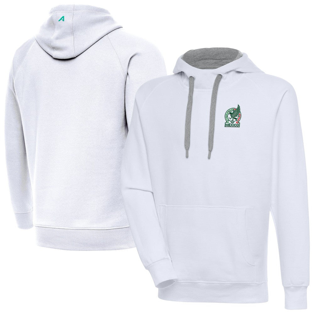 Mexico National Team Antigua Takeover Pullover Hoodie - White cheap