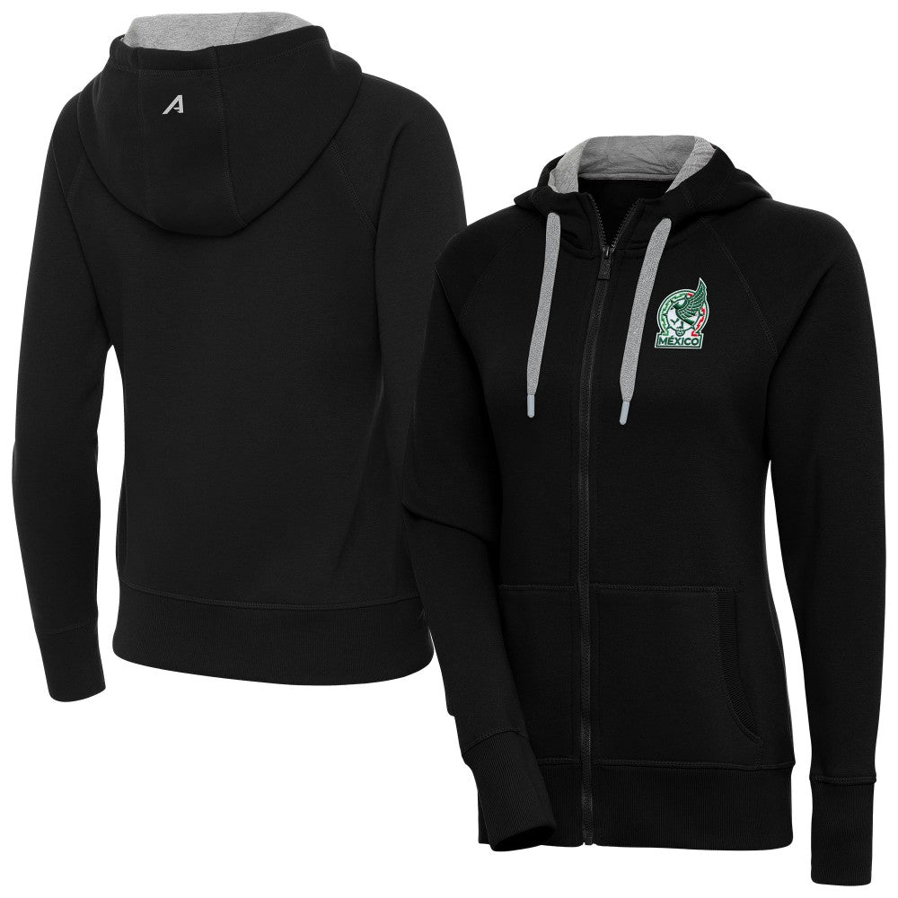 Mexico National Team Antigua Women's Takeover Full-Zip Hoodie - Black discount