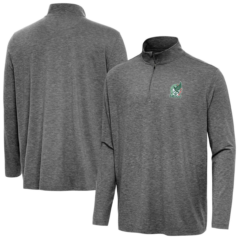 Mexico National Team Antigua Master Quarter-Zip Pullover - Heather Black for sale