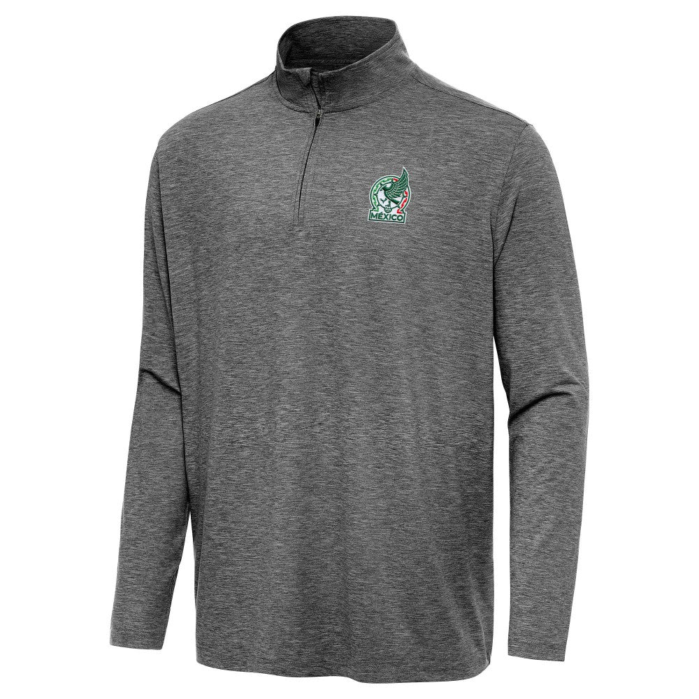 Mexico National Team Antigua Master Quarter-Zip Pullover - Heather Black for sale