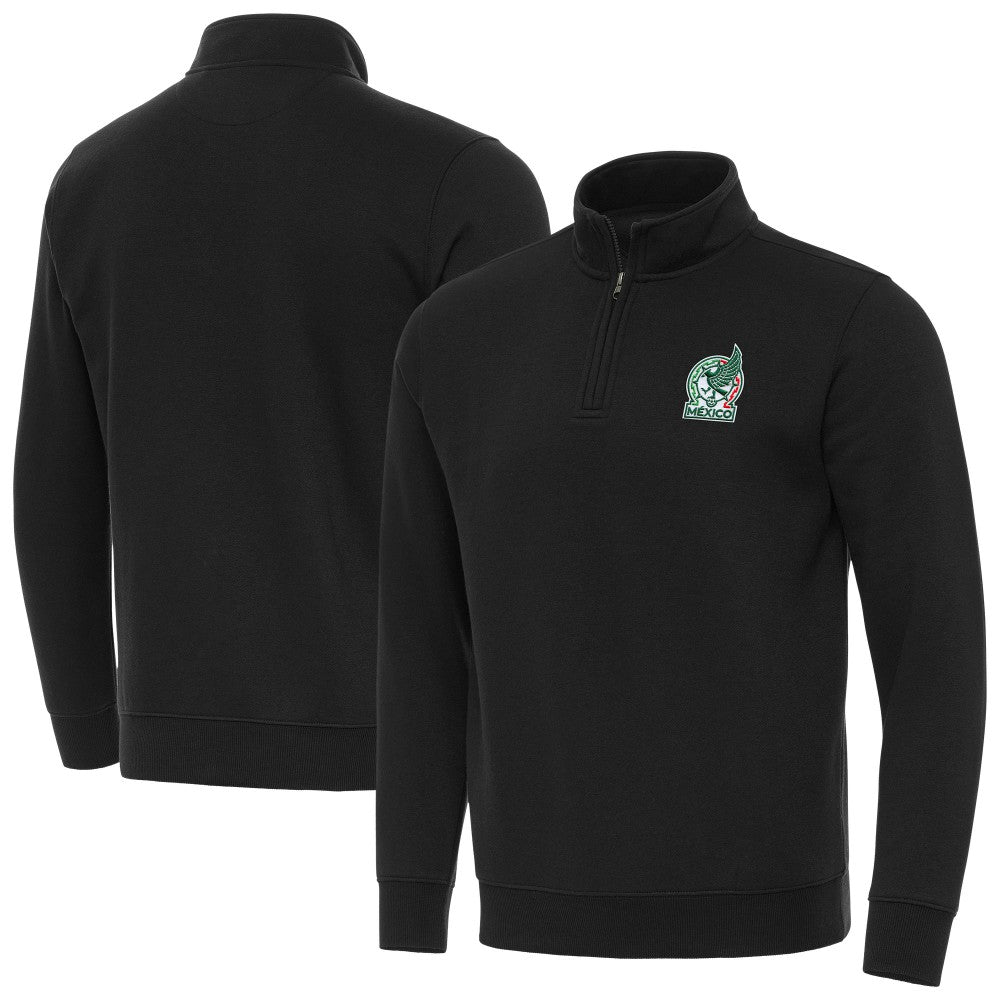 Mexico National Team Antigua Landslide Quarter-Zip Pullover - Black shop