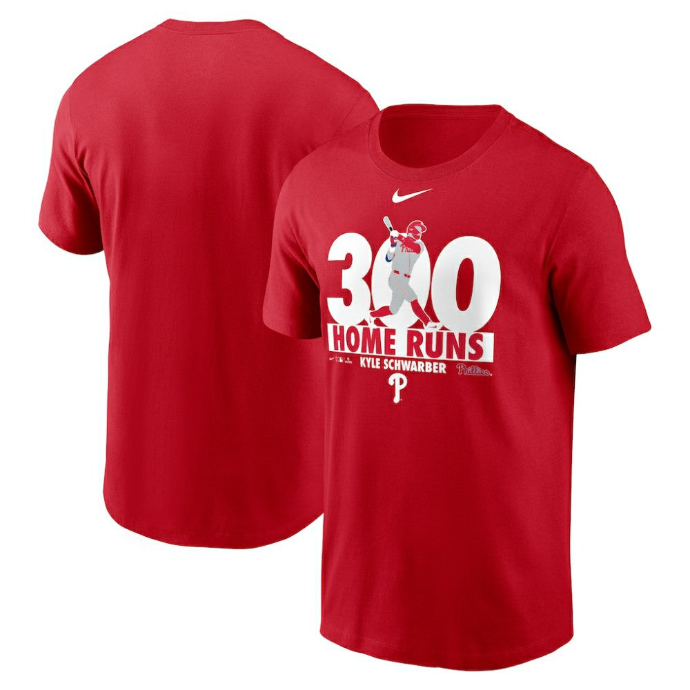 Kyle Schwarber Philadelphia Phillies 300 Home Runs Milestone T-Shirt - Red | Nike