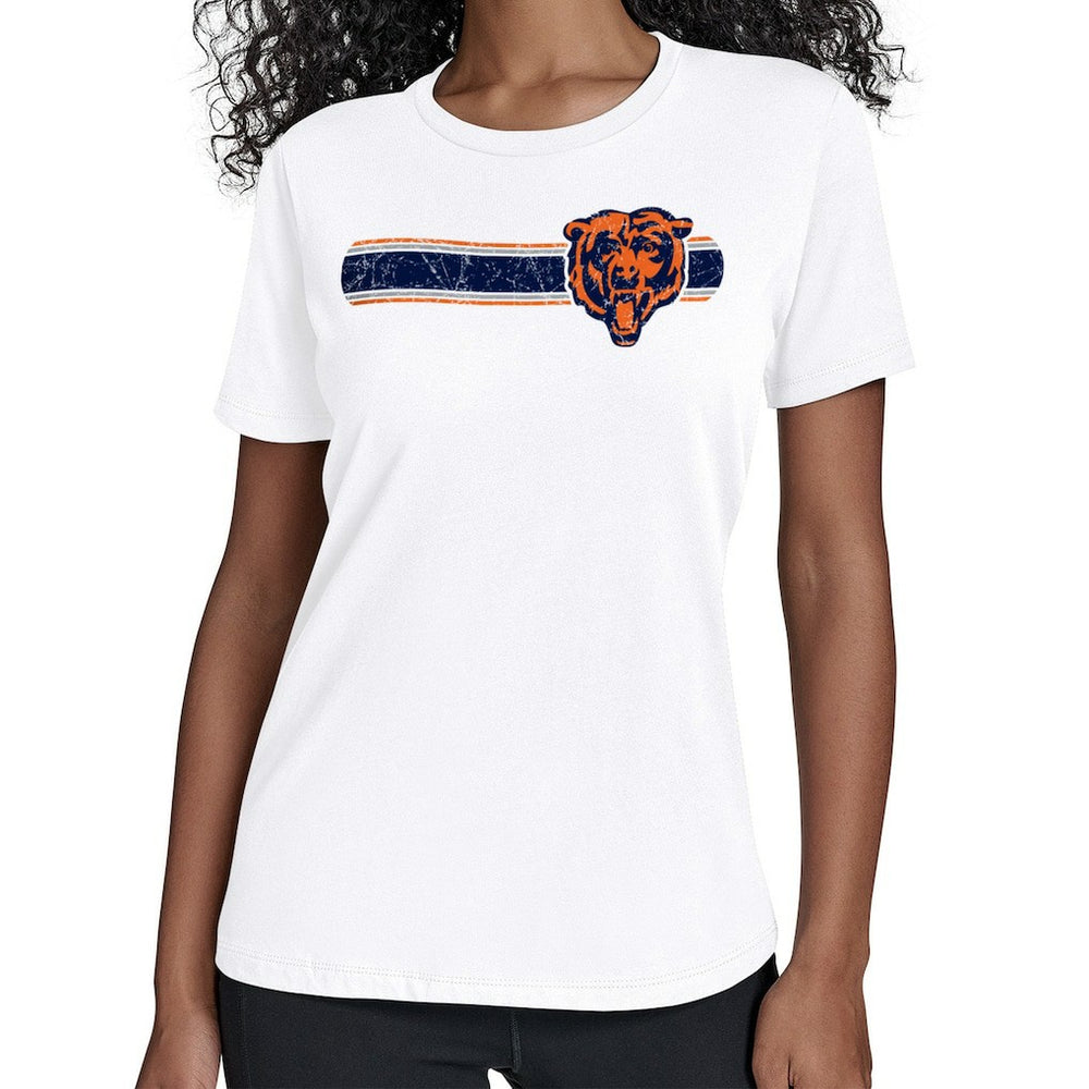 Chicago Bears Starter Women's Team Stripe T-Shirt - White outlet