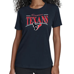 Houston Texans Starter Women's Arch Stripe T-Shirt - Navy on sale