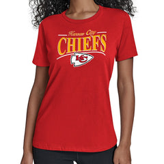 Kansas City Chiefs Starter Women's Arch Stripe T-Shirt - Red for sale
