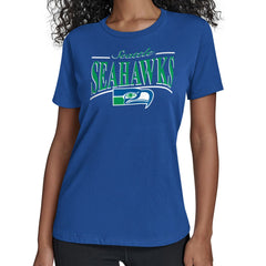 Seattle Seahawks Starter Women's Throwback Arch Stripe T-Shirt - Royal online