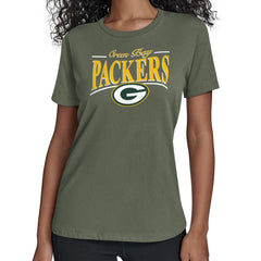 Green Bay Packers Starter Women's Arch Stripe T-Shirt - Green discount