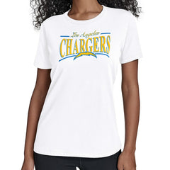 Los Angeles Chargers Starter Women's Arch Stripe T-Shirt - White sale
