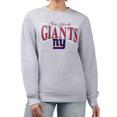 New York Giants Starter Women's Arch Stripe Fleece Pullover Sweatshirt - Gray cheap