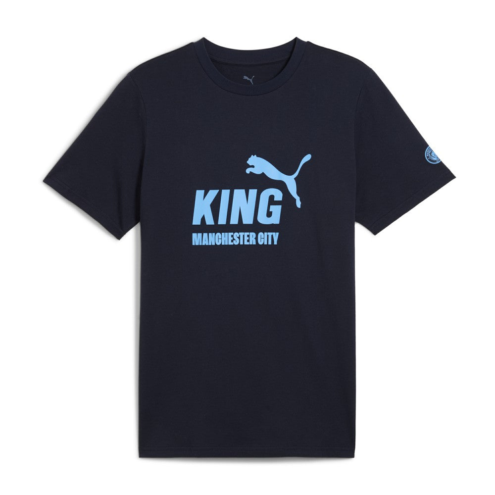 Manchester City 2025/26 King Logo T-Shirt - Navy | Puma discount