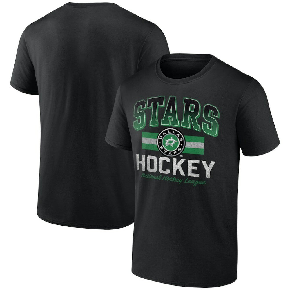 Dallas Stars Retro Stripe T-Shirt Black