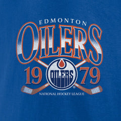 Edmonton Oilers Retro Cross Sticks T-Shirt Royal