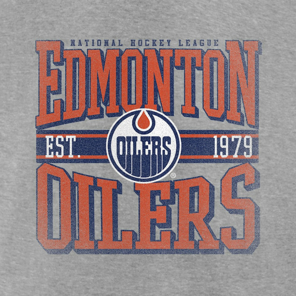 Edmonton Oilers Retro Vibe T-Shirt Heather Gray