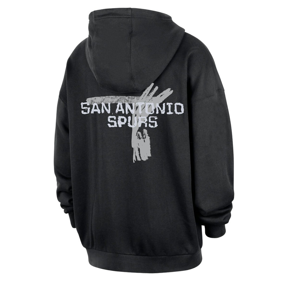 San Antonio Spurs Courtside Club Premium Hoodie - Black | Nike outlet