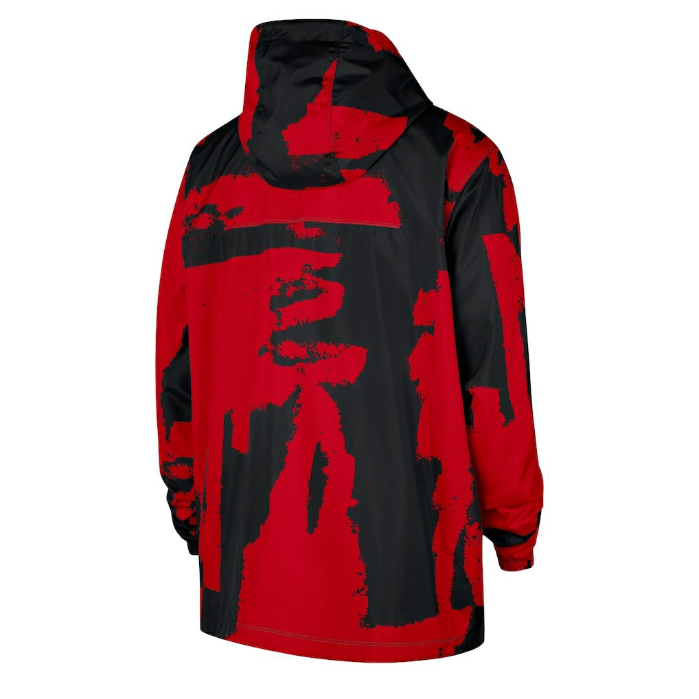 Chicago Bulls Courtside Club Premium Woven Full-Zip Hooded Jacket - Black/Red | Nike sale