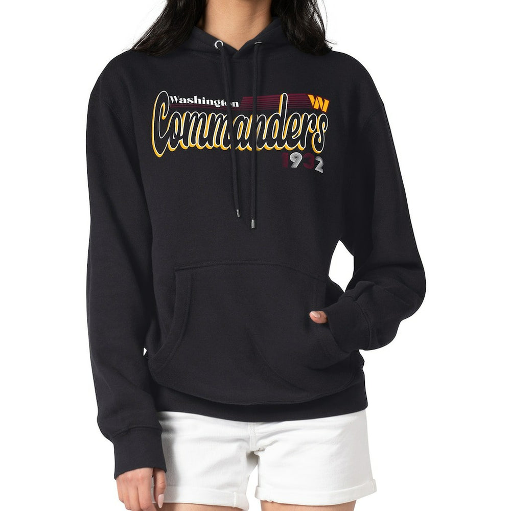 Washington Commanders Starter Women's Groovy Script Pullover Hoodie - Black online