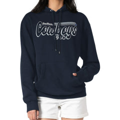 Dallas Cowboys Starter Women's Groovy Script Pullover Hoodie - Navy cheap