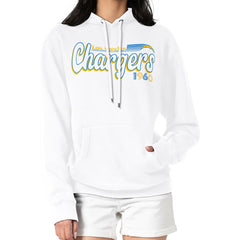 Los Angeles Chargers Starter Women's Groovy Script Pullover Hoodie - White online