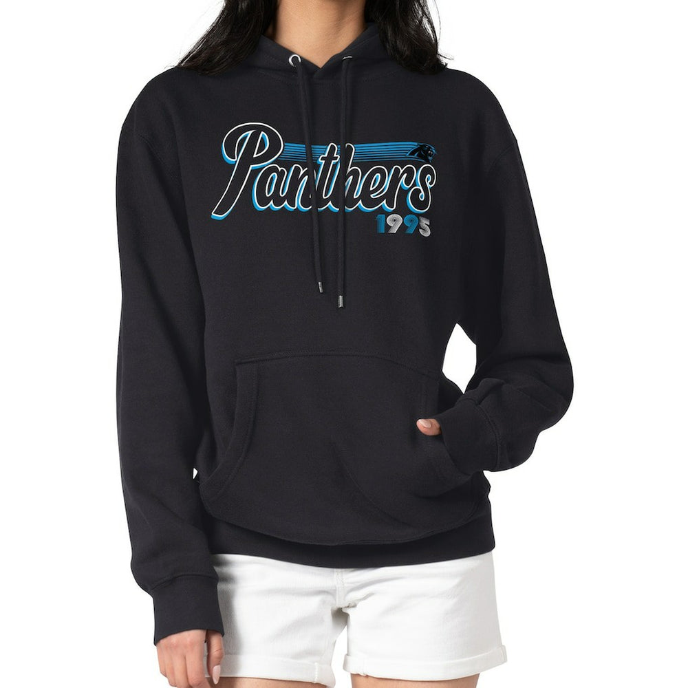 Carolina Panthers Starter Women's Groovy Script Pullover Hoodie - Black online