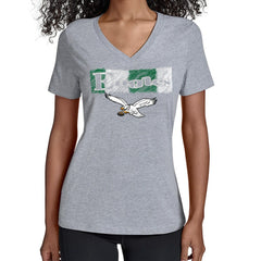 Philadelphia Eagles Starter Women's Color Shading V-Neck T-Shirt - Gray online
