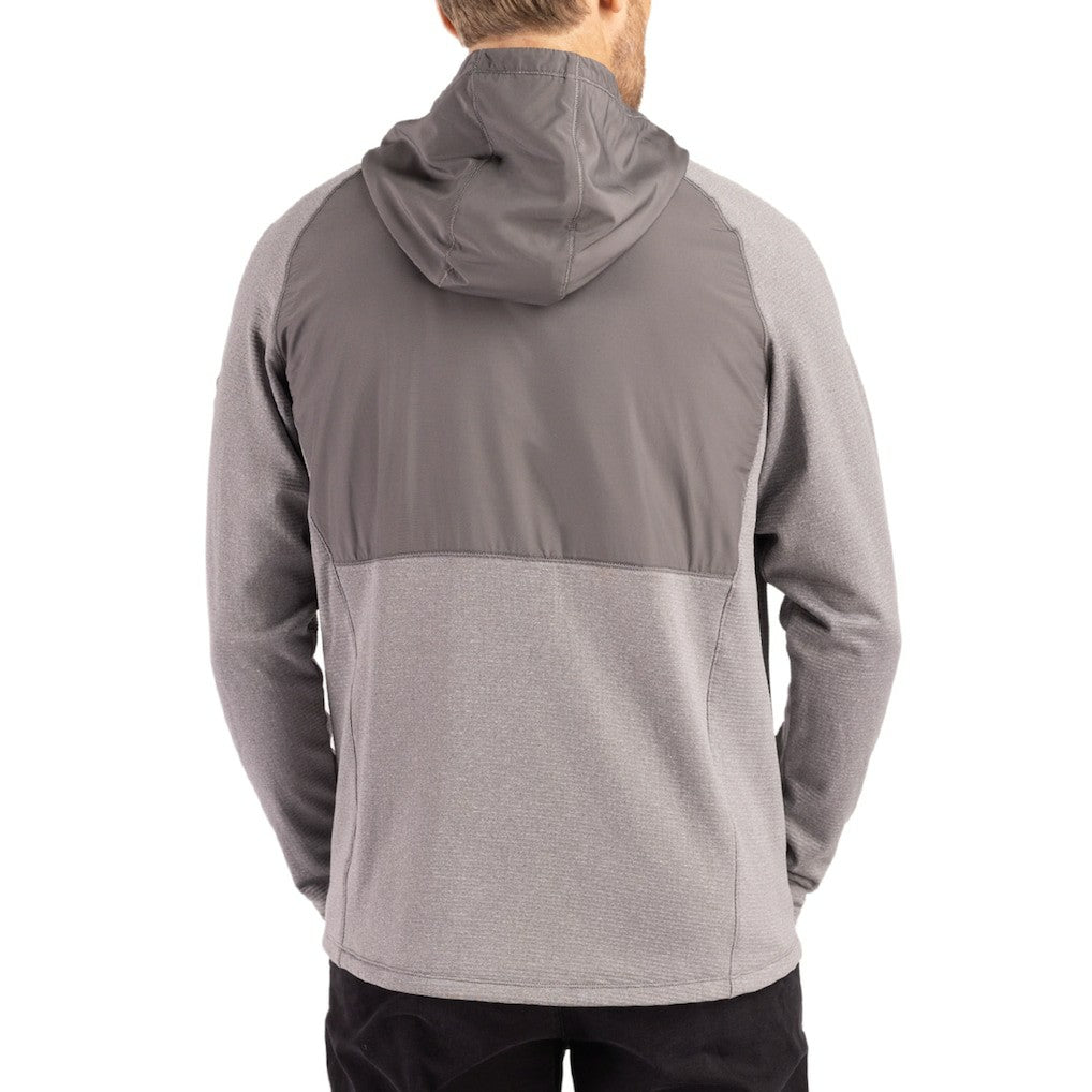 Carolina Panthers Cutter & Buck Peshastin Eco Fleece Recycled Raglan Full-Zip Tri-Blend Hybrid Jacket - Heather Gray discount