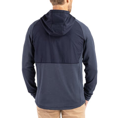 Houston Texans Cutter & Buck Peshastin Eco Fleece Recycled Raglan Full-Zip Tri-Blend Hybrid Jacket - Heather Navy sale