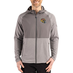 San Francisco 49ers Cutter & Buck Peshastin Eco Fleece Recycled Raglan Full-Zip Tri-Blend Hybrid Jacket - Heather Gray for sale