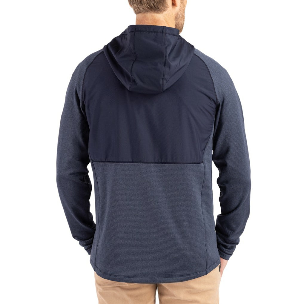 Seattle Seahawks Cutter & Buck Peshastin Eco Fleece Recycled Raglan Full-Zip Tri-Blend Hybrid Jacket - Heather College Navy online