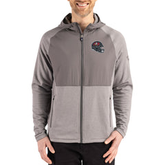 Tampa Bay Buccaneers Cutter & Buck Peshastin Eco Fleece Recycled Raglan Full-Zip Tri-Blend Hybrid Jacket - Heather Gray discount