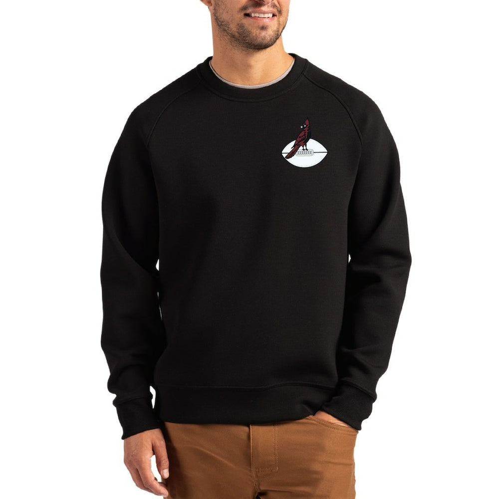 Arizona Cardinals Cutter & Buck Throwback Roam Recycled Raglan Pullover Sweatshirt - Black outlet