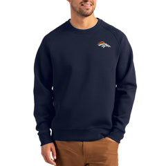 Denver Broncos Cutter & Buck Primary Logo Roam Recycled Raglan Pullover Sweatshirt - Navy sale