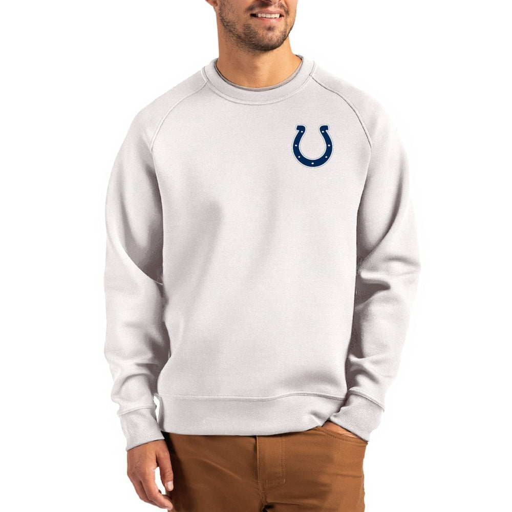 Indianapolis Colts Cutter & Buck Primary Logo Roam Recycled Raglan Pullover Sweatshirt - Gray cheap