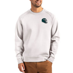 Philadelphia Eagles Cutter & Buck Helmet Roam Recycled Raglan Pullover Sweatshirt - Gray cheap