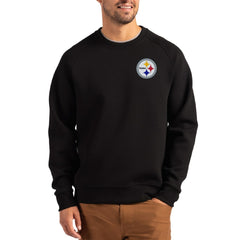 Pittsburgh Steelers Cutter & Buck Primary Logo Roam Recycled Raglan Pullover Sweatshirt - Black online