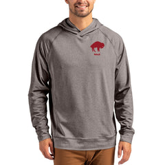 Buffalo Bills Cutter & Buck Adapt Historic Knit Recycled Raglan Pullover Hoodie - Heather Gray cheap