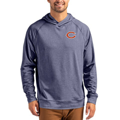 Chicago Bears Cutter & Buck Adapt Knit Recycled Raglan Pullover Hoodie - Heather Navy discount