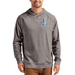 Detroit Lions Cutter & Buck Adapt Historic Knit Recycled Raglan Pullover Hoodie - Heather Gray sale