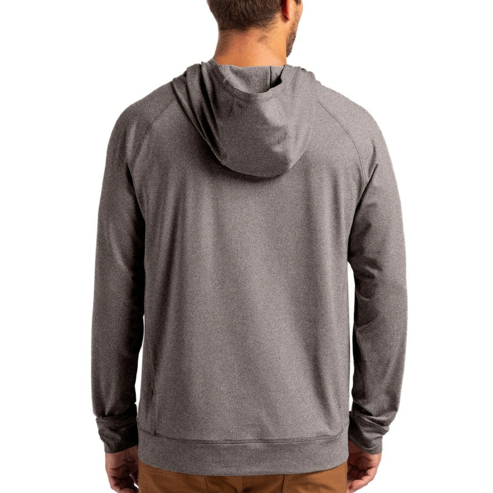 Jacksonville Jaguars Cutter & Buck Adapt Knit Recycled Raglan Pullover Hoodie - Heather Gray sale