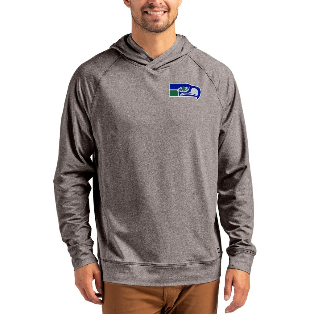 Seattle Seahawks Cutter & Buck Adapt Historic Knit Recycled Raglan Pullover Hoodie - Heather Gray outlet