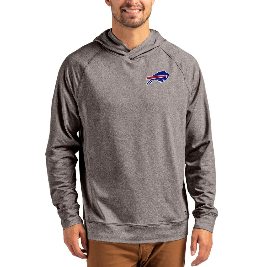 Buffalo Bills Cutter & Buck Adapt Knit Recycled Raglan Pullover Hoodie - Heather Gray sale