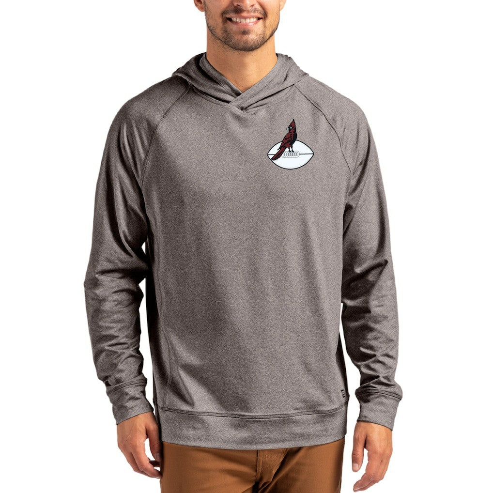 Arizona Cardinals Cutter & Buck Adapt Historic Knit Recycled Raglan Pullover Hoodie - Dark Heather Gray sale