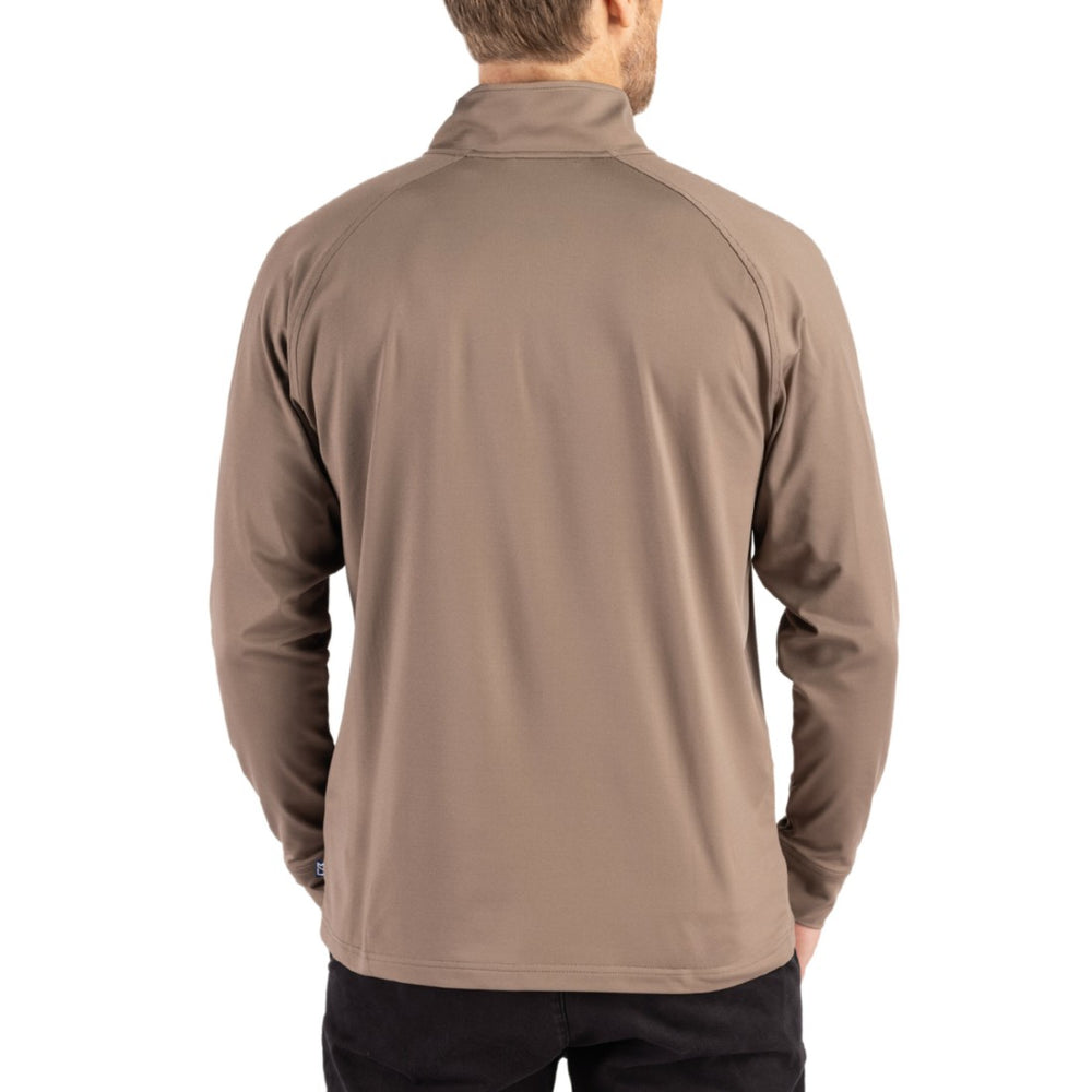 Detroit Lions Cutter & Buck Adapt Eco Knit Stretch Recycled Quarter-Zip Pullover - Brown cheap