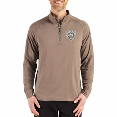 Chicago Bears Cutter & Buck Adapt Eco Knit Stretch Recycled Quarter-Zip Pullover - Brown sale