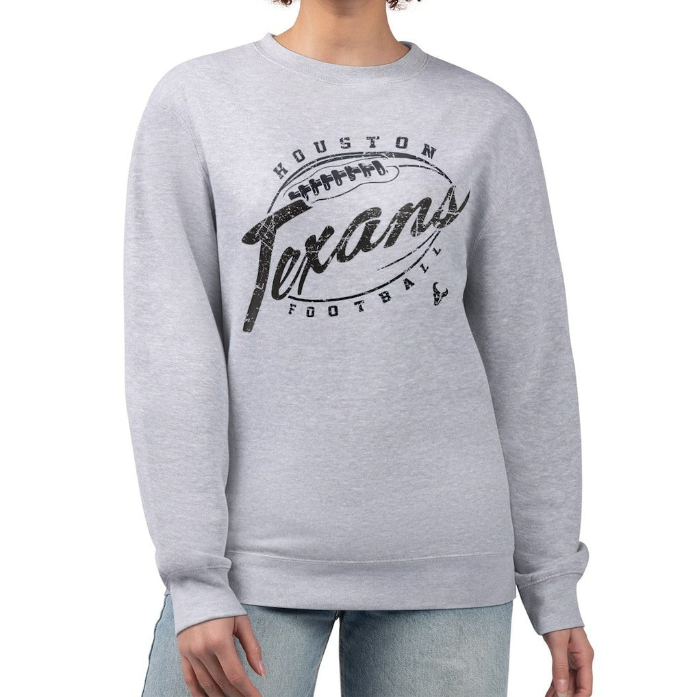 Houston Texans G-III 4Her by Carl Banks Women's Distressed Graphics Fleece Pullover Sweatshirt - Gray cheap