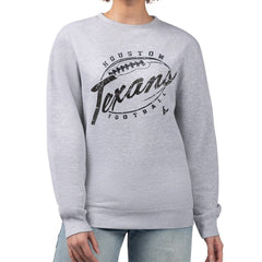 Houston Texans G-III 4Her by Carl Banks Women's Distressed Graphics Fleece Pullover Sweatshirt - Gray cheap