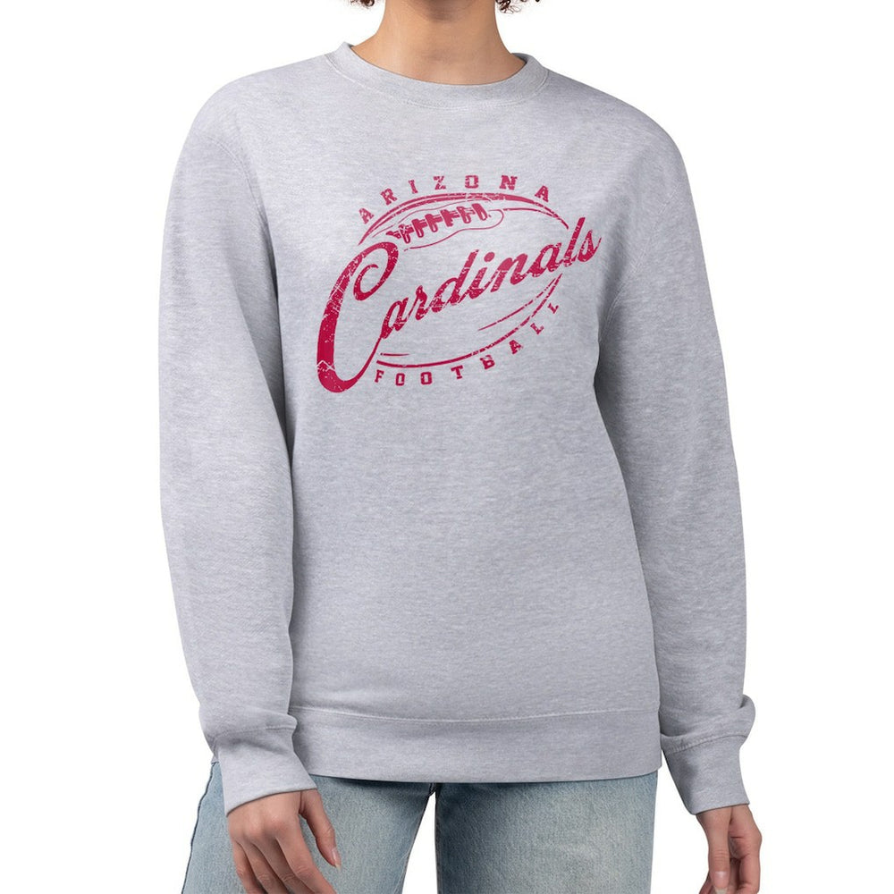 Arizona Cardinals G-III 4Her by Carl Banks Women's Distressed Graphics Fleece Pullover Sweatshirt - Gray discount